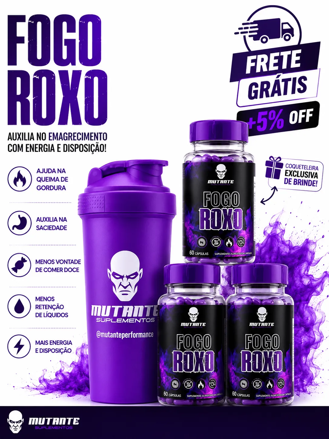 Fogo Roxo — 3 unidades